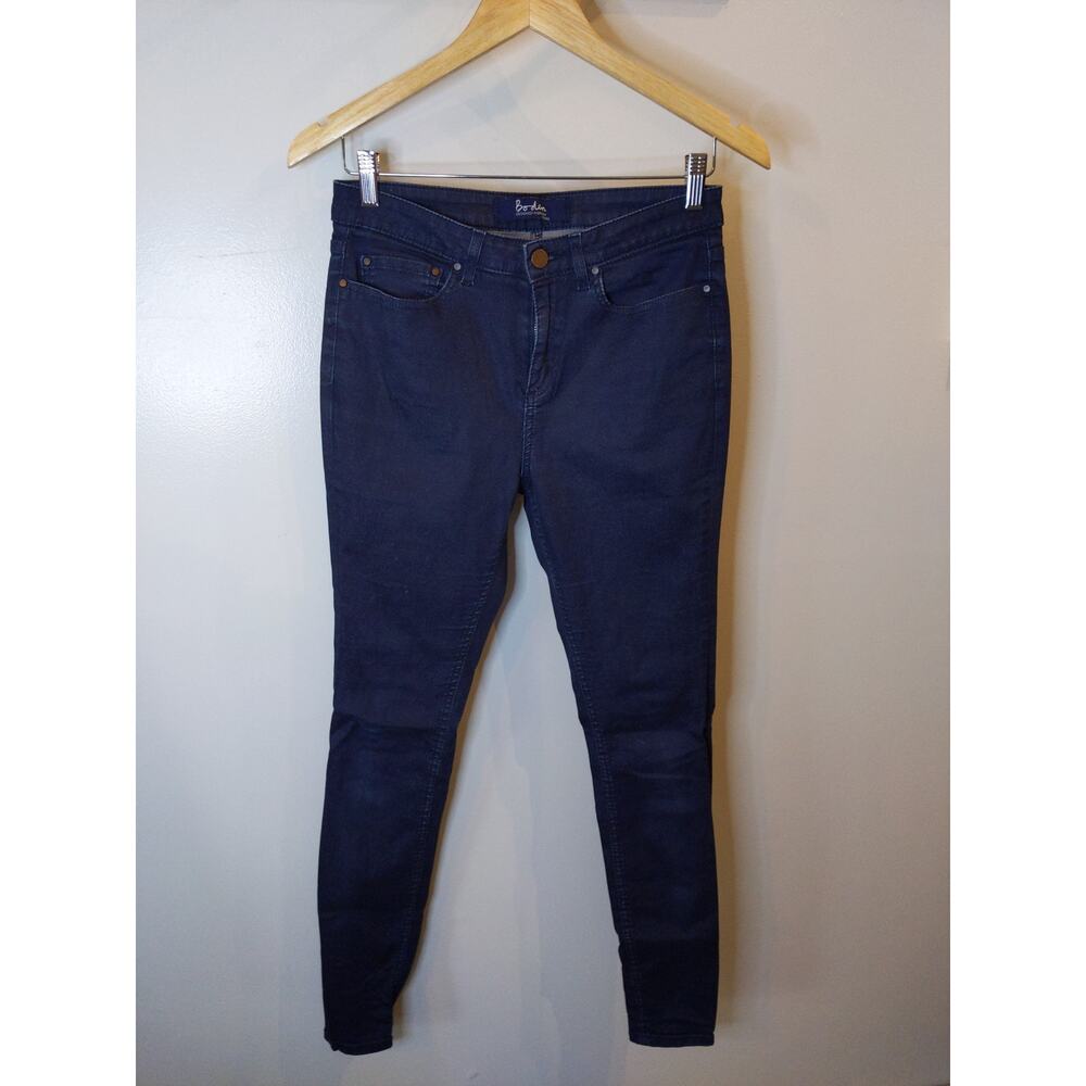Boden The Mayfair Modern Skinny Jeans Dark Wash Sparkle Size 6 British Preppy